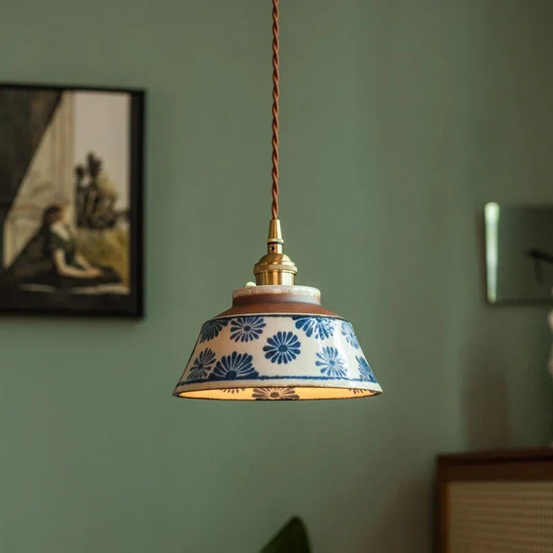 AuroraGlaze Pendant Light – Creative Glazed Ceramic LED Hanging Lamp (E27, 90–260V)