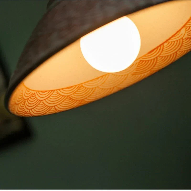 AuroraGlaze Pendant Light – Creative Glazed Ceramic LED Hanging Lamp (E27, 90–260V)