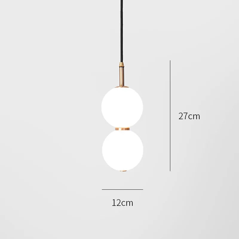 Nordic Globe Pendant Light – Double Glass LED Ceiling Lamp | Scandinavian Designer Lighting | Elegant Dining Room Feature