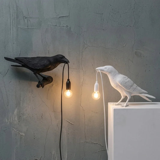 Lucky Bird Resin Table Lamp – Modern LED Decorative Table Light | Contemporary Bedroom & Living Room Lamp | Designer Home Décor