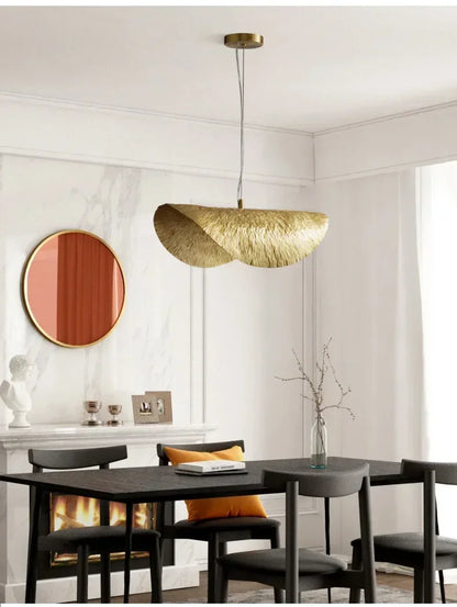 Gold Lotus Pendant Light – Vintage Zen Ceiling Lamp | Luxury Ambient Hanging Lighting