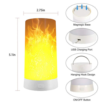 FLAMO USB Wiederaufladbare LED Flammenlampe-Leuchtezauber