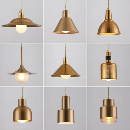 Gold Nordic Pendant Light – Modern LED Hanging Lamp | Scandinavian Luxury Interior Lighting