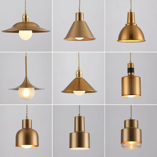 Gold Nordic Pendant Light – Modern LED Hanging Lamp | Scandinavian Luxury Interior Lighting