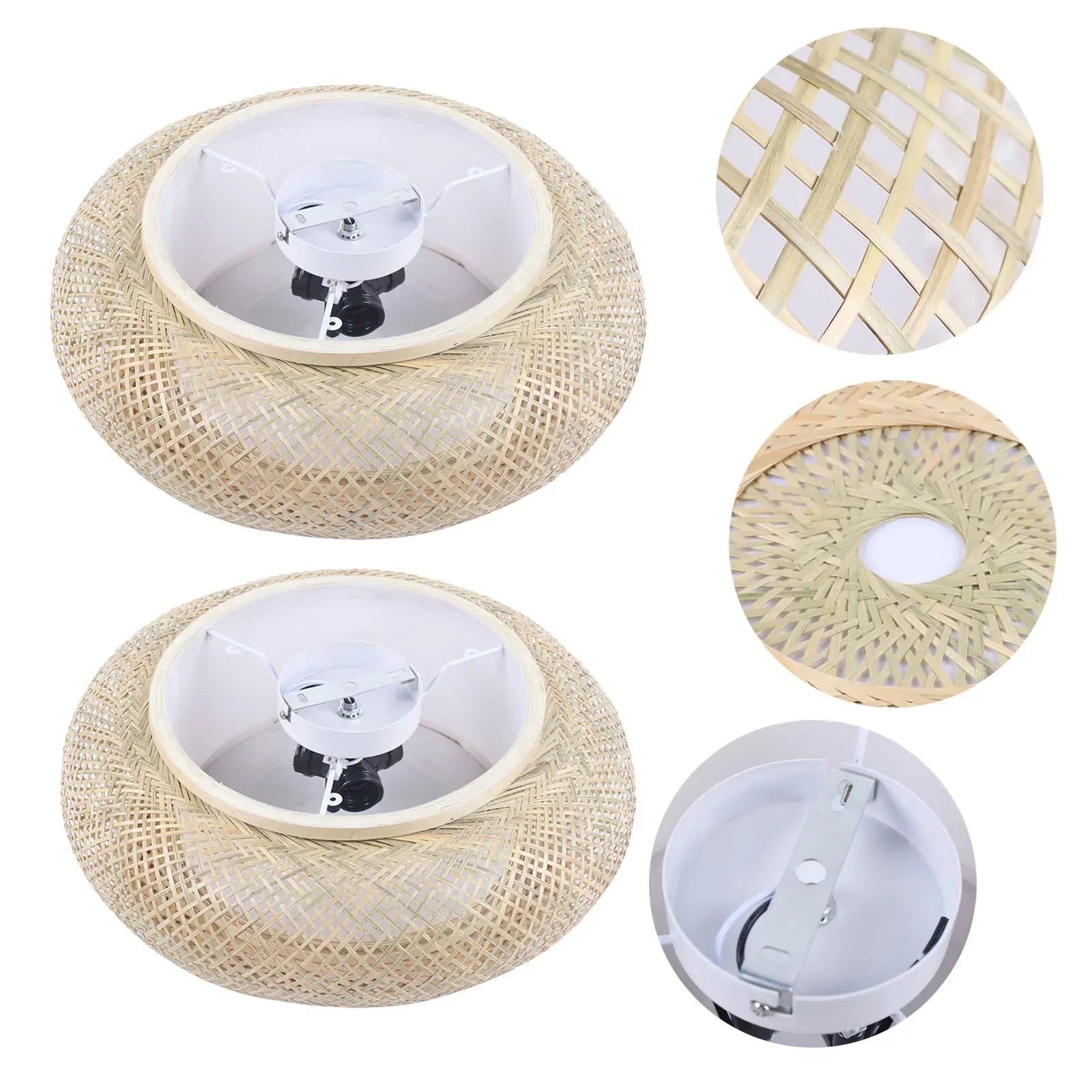 LumaBambu: Moderne Bamboe Plafondlamp Flush-Mount-Leuchtezauber