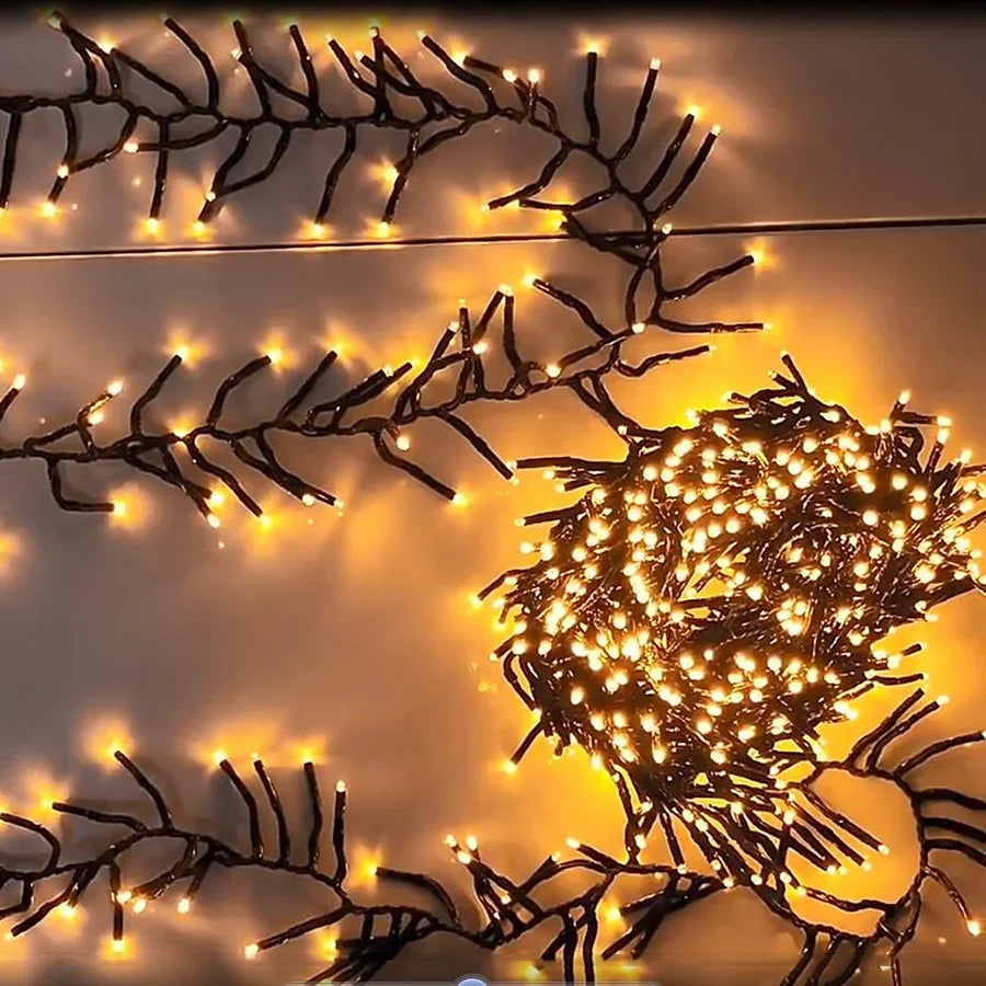 LumiBurst Cluster LED String Lights – Waterproof Firework-Style Christmas Lights | Indoor & Outdoor Decorative Lighting