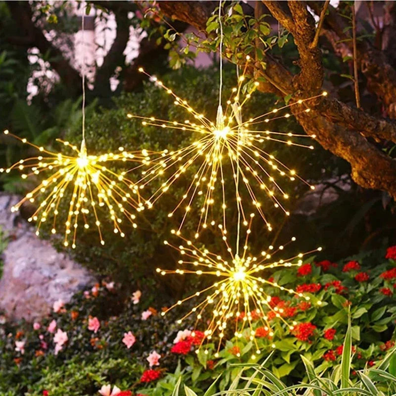 SternFeuer LED Firework Christmas Lights – Battery-Powered Fairy Lights for Home, Garden & Festive Decorations
