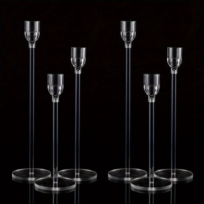 LumenAcry Acryl-Kerzenhalter Set (3-teilig)-Leuchtezauber