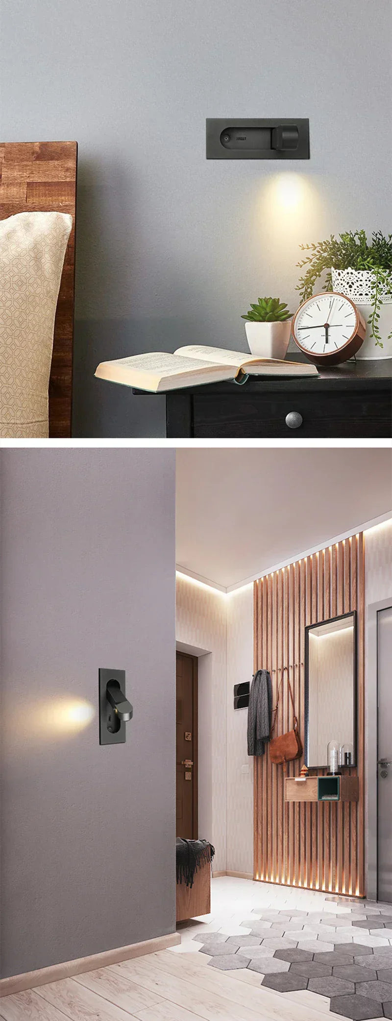 Arctis Pivot Wall Light – Adjustable Recessed LED Reading Lamp | Minimalist Nordic Wall Lighting