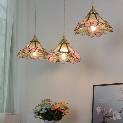 Nordic Glass Pendant Light with Brass Detail – Modern LED Ceiling Lamp | Scandinavian Designer Lighting