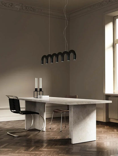 Sculptural U-Shaped LED Ceiling Light – Modern Designer Chandelier | Luxury Architectural Lighting