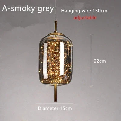 Modern Glass LED Pendant Light – Dimmable Designer Ceiling Light | Elegant Hanging Lamp | Contemporary Home Lighting
