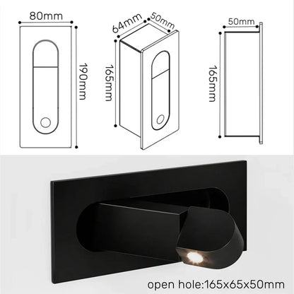 Arctis Pivot Wall Light – Adjustable Recessed LED Reading Lamp | Minimalist Nordic Wall Lighting