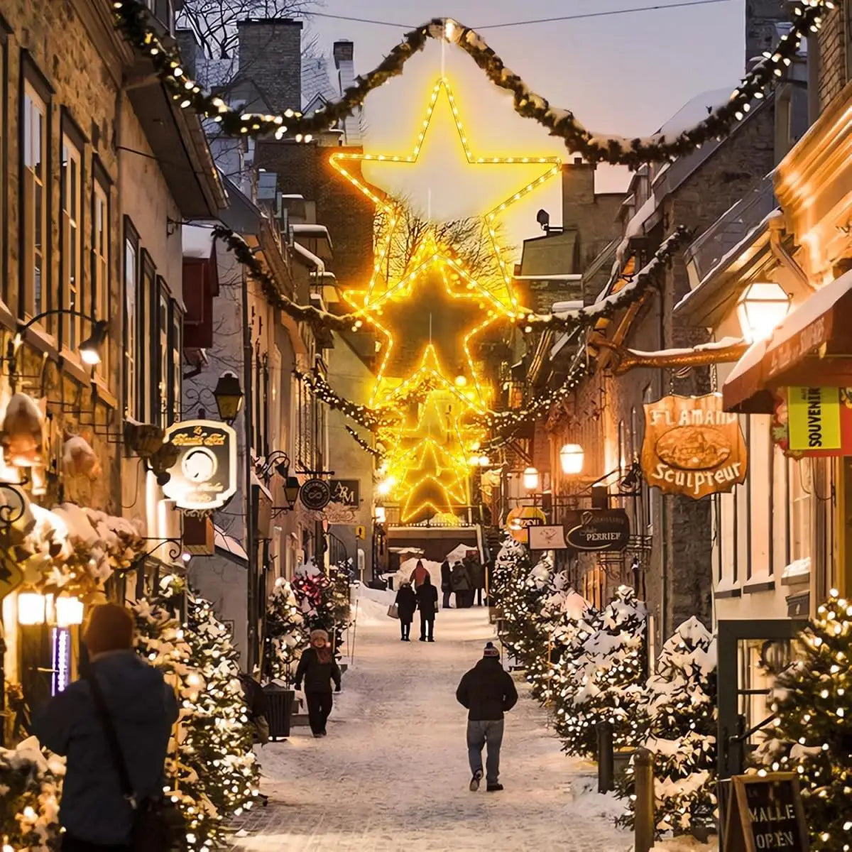 StellaLicht Christmas Window Star Lights – Set of 3 LED Stars with 8 Lighting Modes for Indoor & Outdoor Decoration