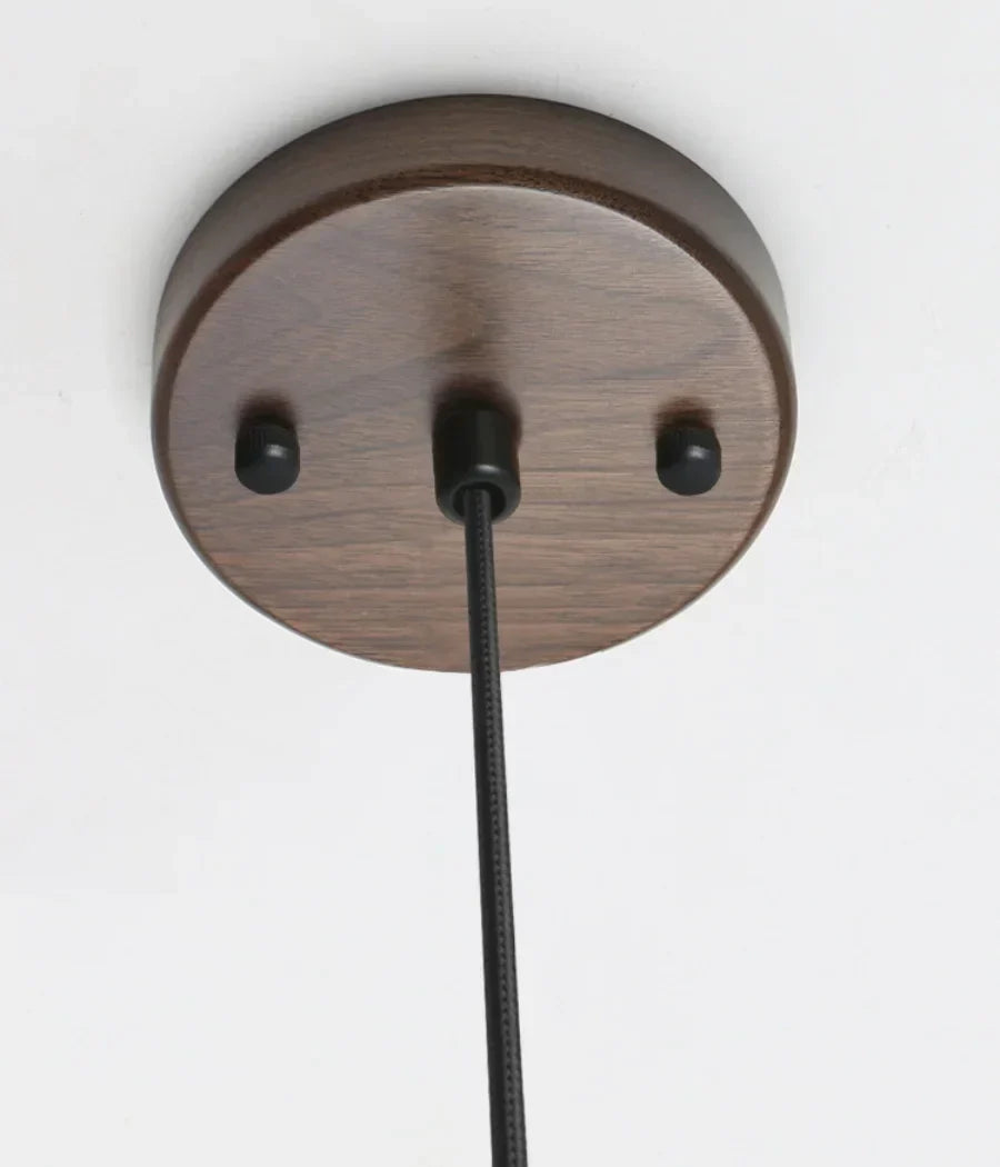 Ceramic & Wood Pendant Light – Modern Nordic LED Hanging Lamp | Natural Contemporary Lighting