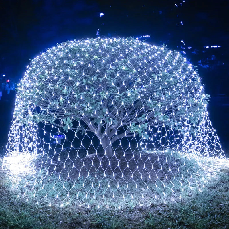 LumiGrid Net LED Lights – Decorative Mesh Fairy Lights | 8 Lighting Modes | Indoor & Outdoor Celebration Lighting