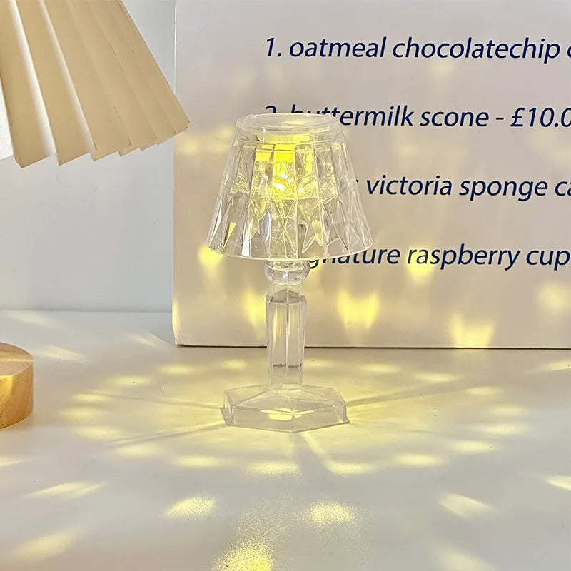 Crystal LED Table Lamp – Colour Changing Touch Night Light | Decorative Bedside Lamp | Elegant Ambient Lighting