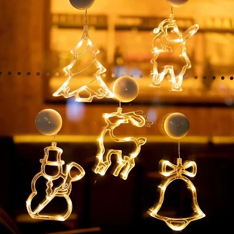 SantaGlow LED Window Light – Santa Claus Suction Cup Decoration | Festive Christmas Window Lamp
