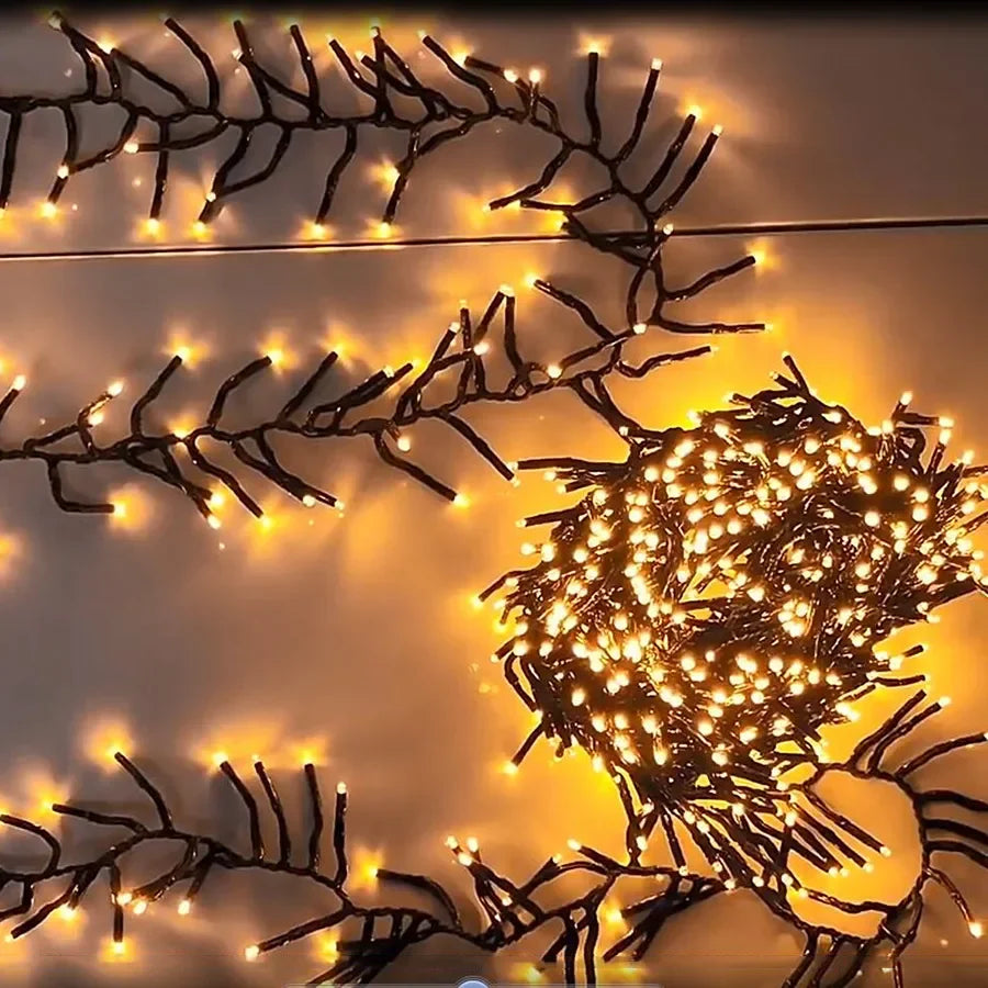 LumiBurst Cluster LED String Lights – Waterproof Firework-Style Christmas Lights | Indoor & Outdoor Decorative Lighting