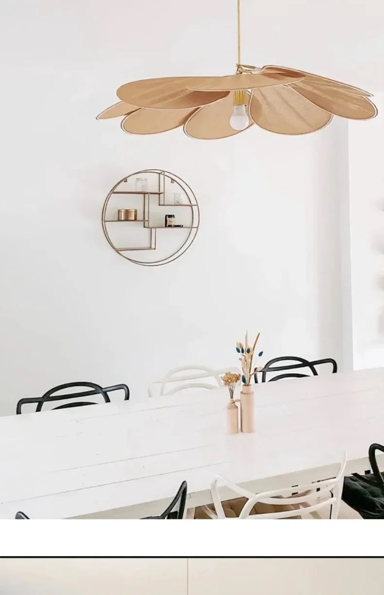 Floral Fabric Pendant Light – Designer E27 Ceiling Lamp | Artistic Ambient Lighting | Contemporary Statement Feature