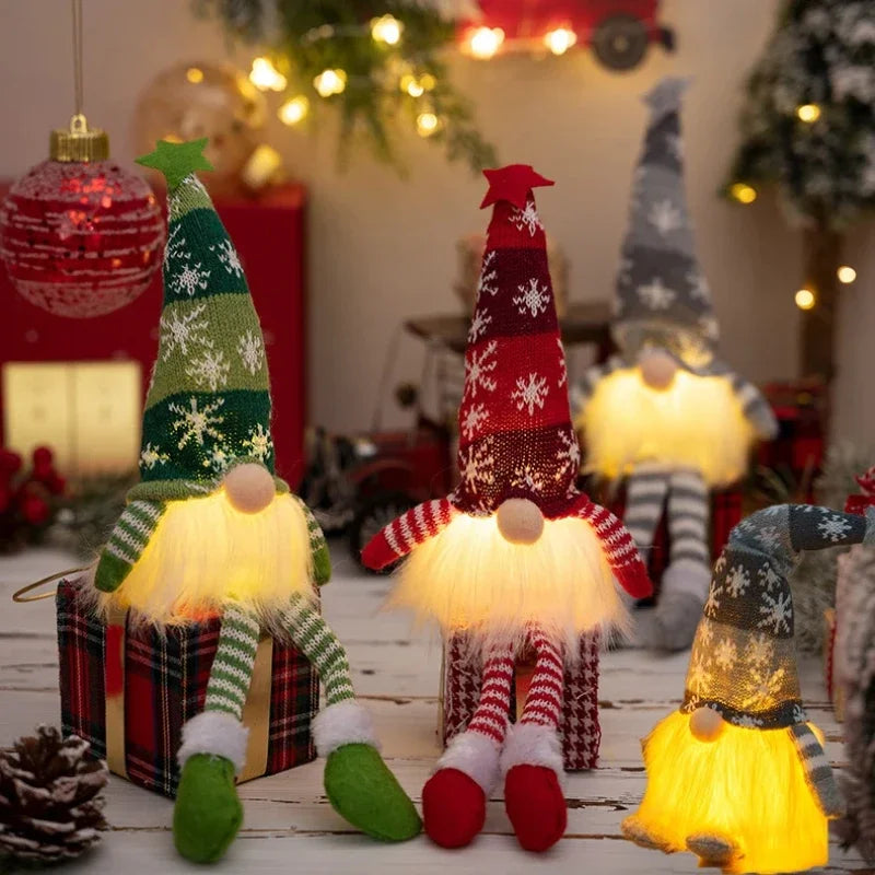 LUMIGNOME LED Christmas Gnome – Illuminated Scandinavian Plush Decoration | Festive Holiday Ornament