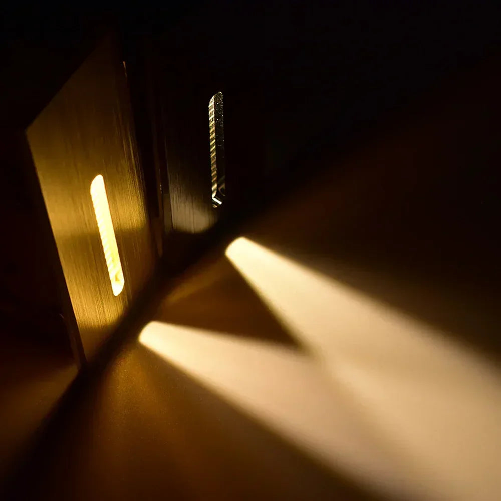 LED Motion Sensor Step Light – Recessed Wall Lamp | Smart Stair & Hallway Lighting | Modern Aluminium Design