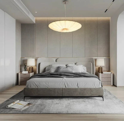 Aethera Ceiling Light – Wabi-Sabi Fabric LED Pendant | Minimalist Floating Disc Lamp for Contemporary Interiors