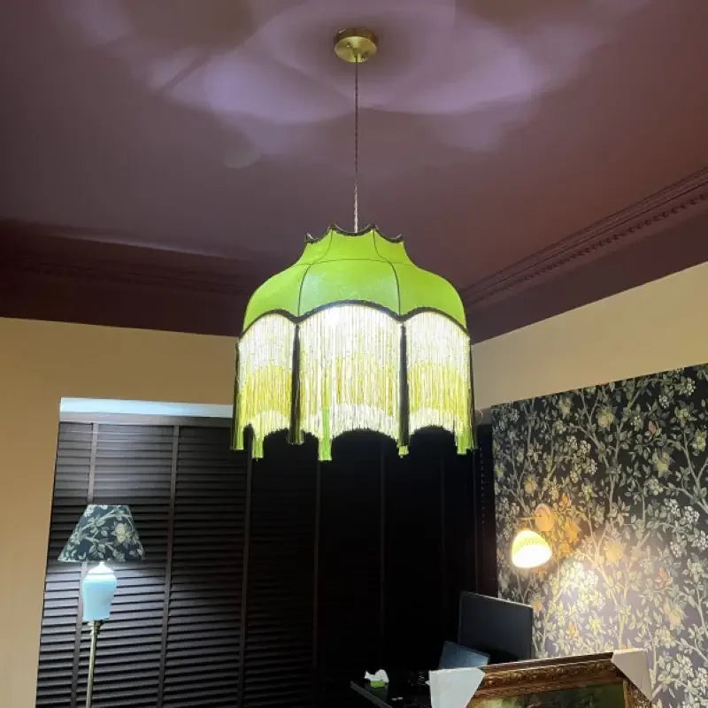 Versailles Tassel Pendant Light – French Vintage Chandelier | Luxury Fabric Ceiling Lamp | Timeless Interior Elegance