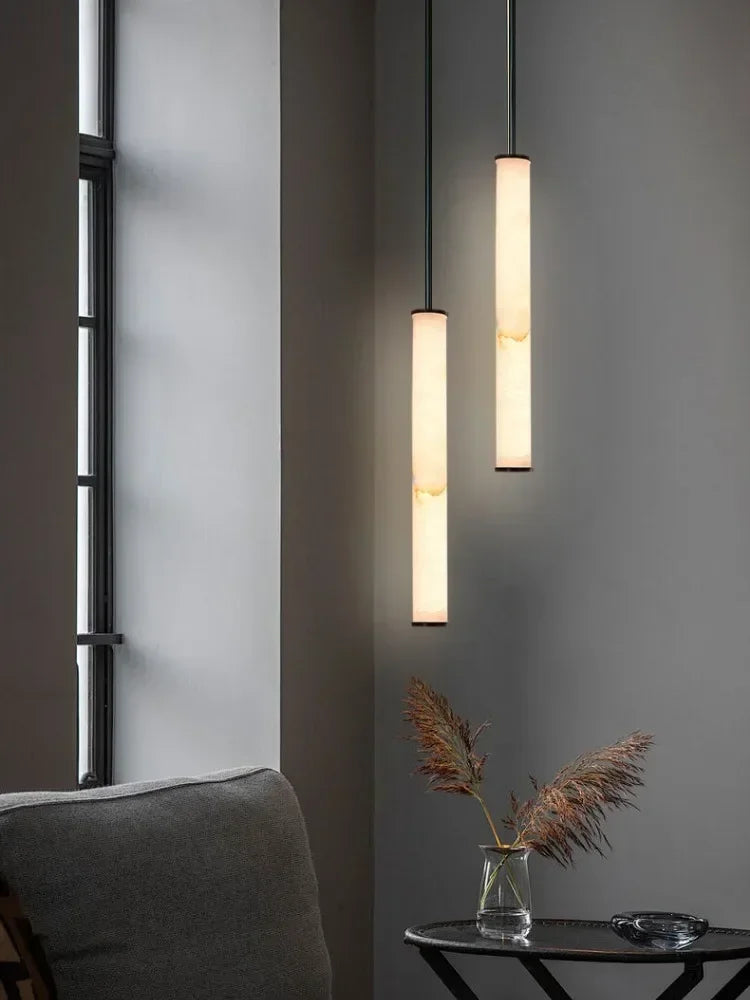 Marble Luxe LED Pendant Light – Contemporary Stone Ceiling Lamp | Premium Ambient Lighting | Modern Designer Statement