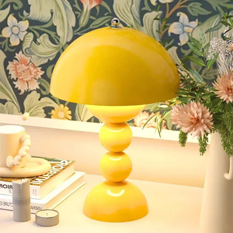 Nordic Flower LED Table Lamp – USB Dimmable Bedside Light | Decorative Floral Desk Lamp | Modern Ambient Lighting