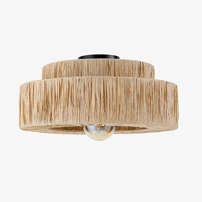 Wabi Sabi Rattan Pendant Light – Handwoven Japanese Ceiling Lamp | Natural Ambient Lighting | Artisan Interior Feature