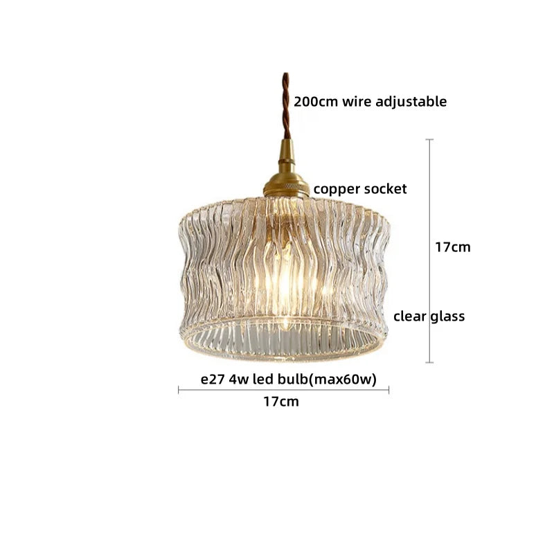 Verra Copper Pendant Light – Modern Glass Ceiling Lamp | Contemporary Ambient Lighting | Refined Interior Elegance