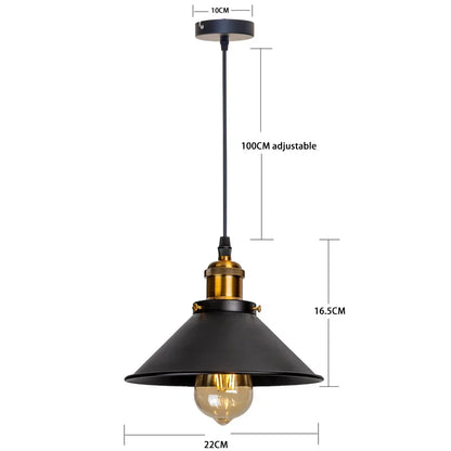 IronGlow Vintage LED Pendelleuchte – Retro Loftlampe für Küche & Esszimmer-Leuchtezauber