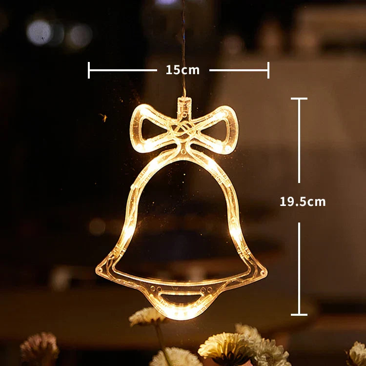 SantaGlow LED Window Light – Santa Claus Suction Cup Decoration | Festive Christmas Window Lamp