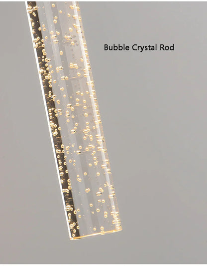LumiGlas – Luxuriöse LED-Wandleuchte mit Kristall-Bubble-Stab-Leuchtezauber