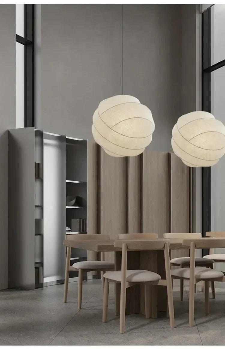 Wabi Sabi Paper Pendant Light – Handcrafted Japanese Ceiling Lamp | Soft Ambient Lighting | Timeless Zen-Inspired Design
