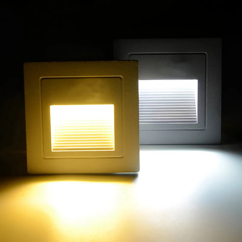LED Recessed Step Light – IP65 Waterproof Outdoor Wall Light | Modern Stair & Pathway Lighting | Energy-Efficient Safety Illumination