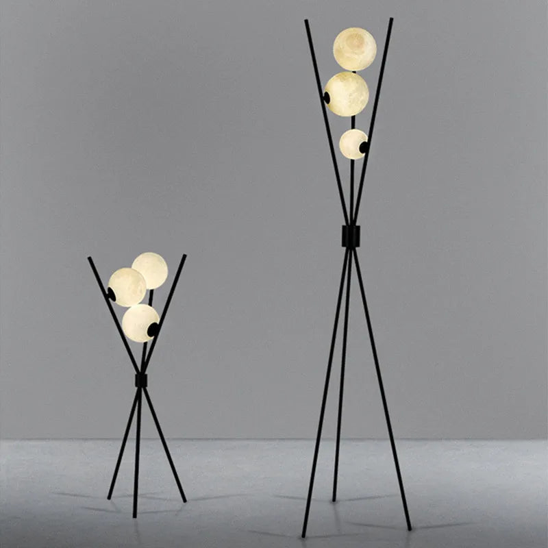 LunaGlow 3D Mond Stehlampe – Moderne LED Tripod Lampe für Wohnzimmer, Schlafzimmer & Büro-Leuchtezauber