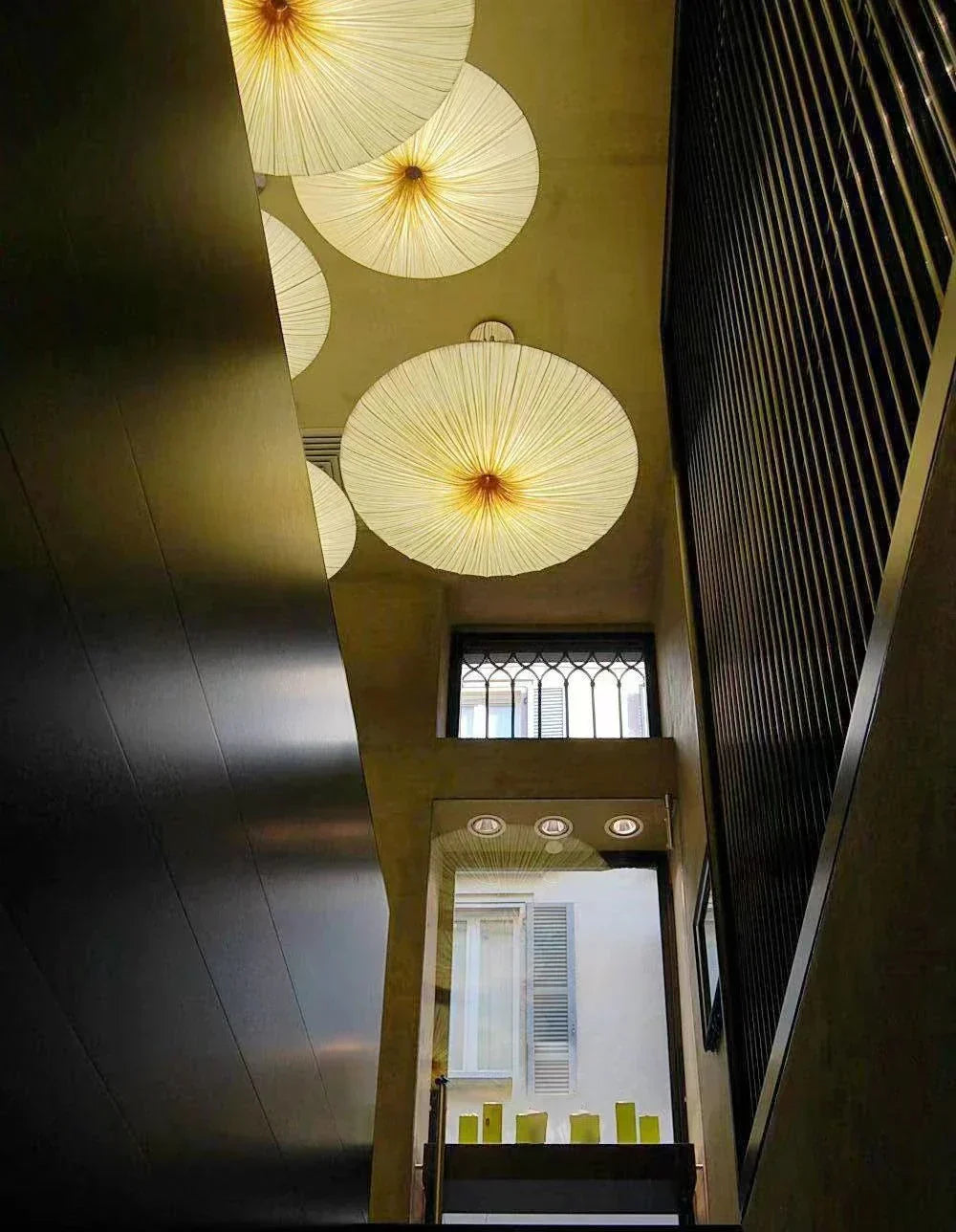 Aethera Ceiling Light – Wabi-Sabi Fabric LED Pendant | Minimalist Floating Disc Lamp for Contemporary Interiors