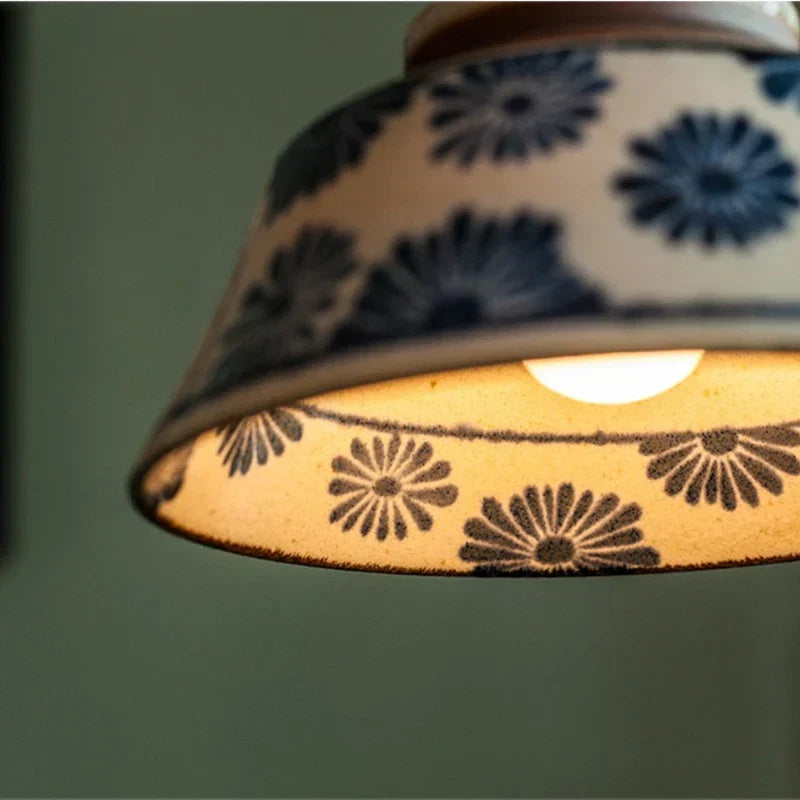 AuroraGlaze Pendant Light – Creative Glazed Ceramic LED Hanging Lamp (E27, 90–260V)