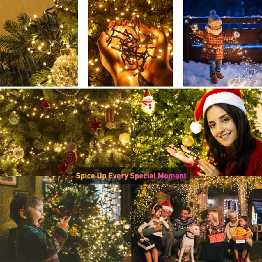 LumiBurst Cluster LED String Lights – Waterproof Firework-Style Christmas Lights | Indoor & Outdoor Decorative Lighting