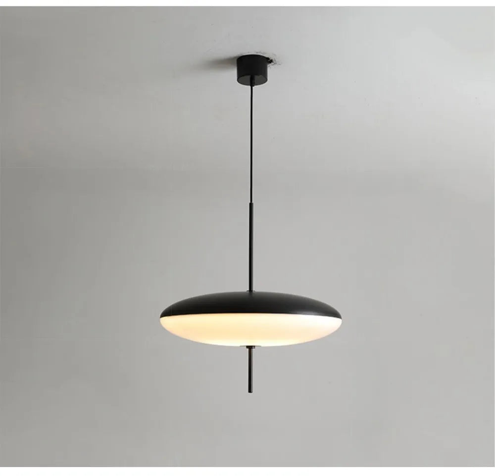 Modern UFO Pendant Light – Minimalist LED Hanging Lamp in Black or White for Living Rooms, Bedrooms, Restaurants & Offices