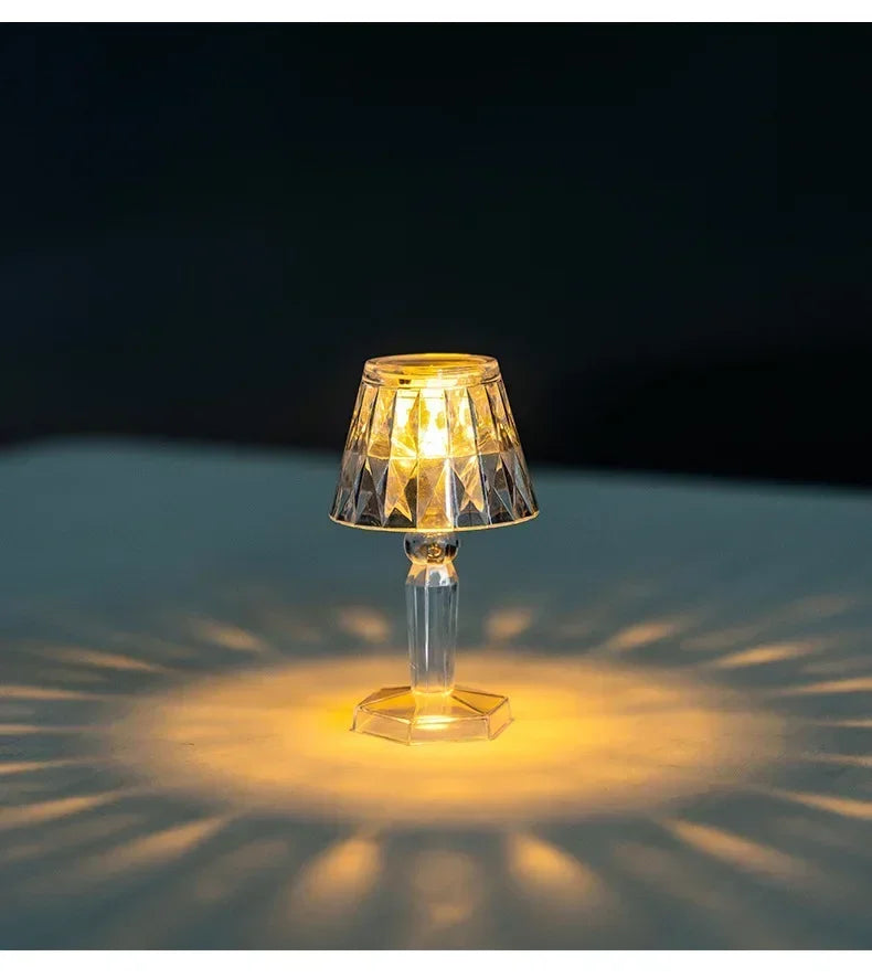 Crystal LED Table Lamp – Colour Changing Touch Night Light | Decorative Bedside Lamp | Elegant Ambient Lighting