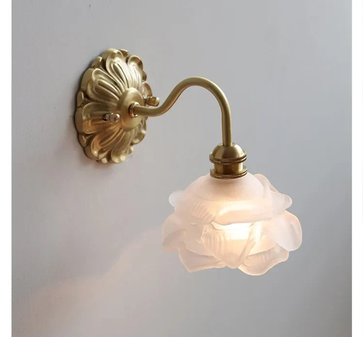 Frosted Glass LED Wall Light with Copper Finish – Modern Luxury Wall Sconce | Elegant Ambient Lighting