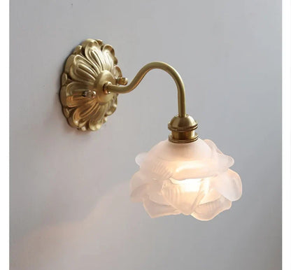Frosted Glass LED Wall Light with Copper Finish – Modern Luxury Wall Sconce | Elegant Ambient Lighting