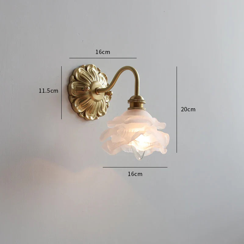Frosted Glass LED Wall Light with Copper Finish – Modern Luxury Wall Sconce | Elegant Ambient Lighting