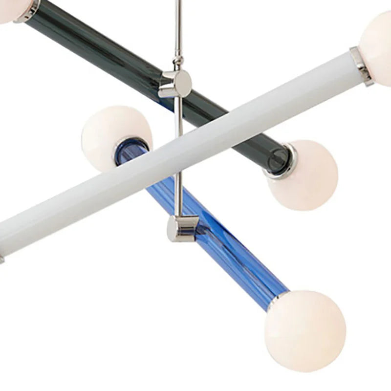 ArtGlow Modern Colorful Chandelier – Art Deco Glass & Acrylic Pendant Light for Contemporary Interiors