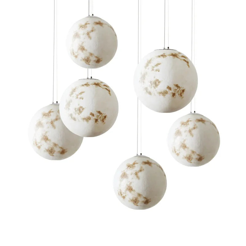 Moonlight Halo LED Pendant Light – Scandinavian Designer Ceiling Lamp | Contemporary Ambient Lighting | Statement Interior Feature