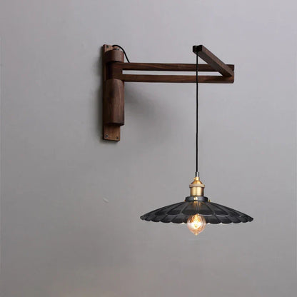 Hinoki Swing Wall Light – Japanese Wooden Wall Lamp | Adjustable Nordic Reading & Ambient Lighting