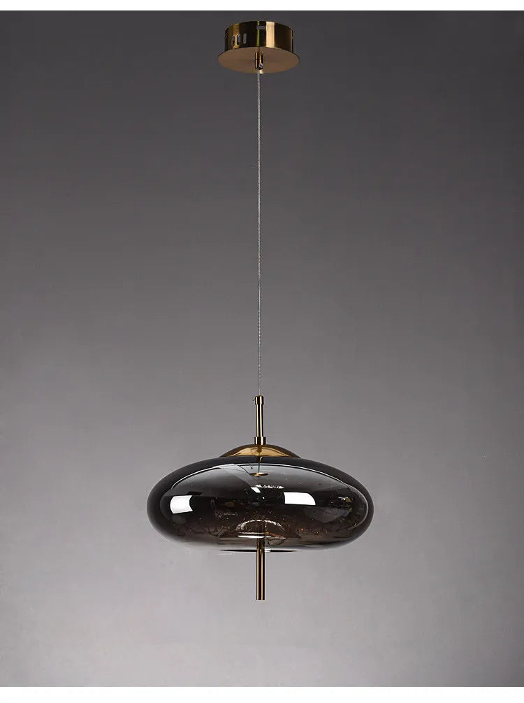Modern Glass LED Pendant Light – Dimmable Designer Ceiling Light | Elegant Hanging Lamp | Contemporary Home Lighting